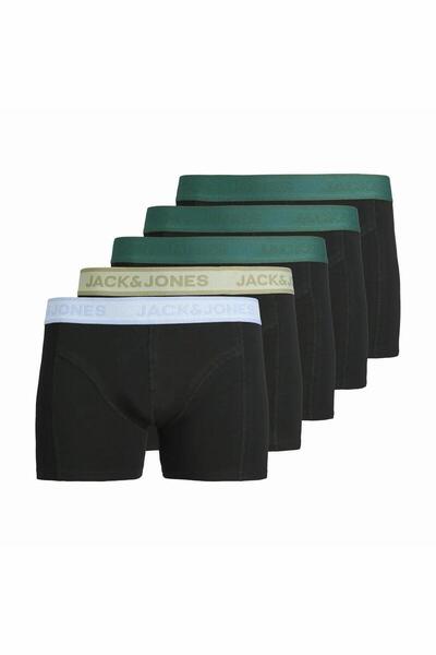 Jack & Jones Ανδρικά Μαύρα Μποξεράκια Jacwesley Μονόχρωμα, Πακέτο 5 τεμαχίων ...