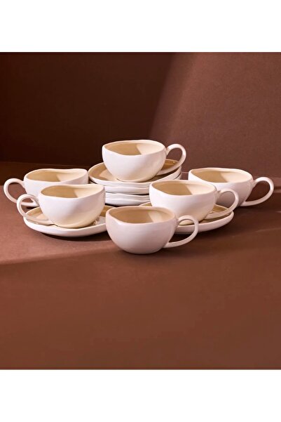 Home Roma Beige Planet 6 Kişilik Kahve Fincan Takımı