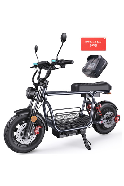 iscooter DX5 Trotinetă electrică cu șa, 48V 15.6Ah, 1500W, 55km/h, NFC