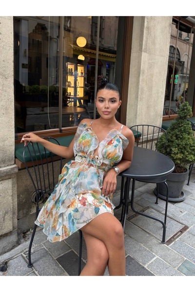 Kedi Fashion Şifon elbise