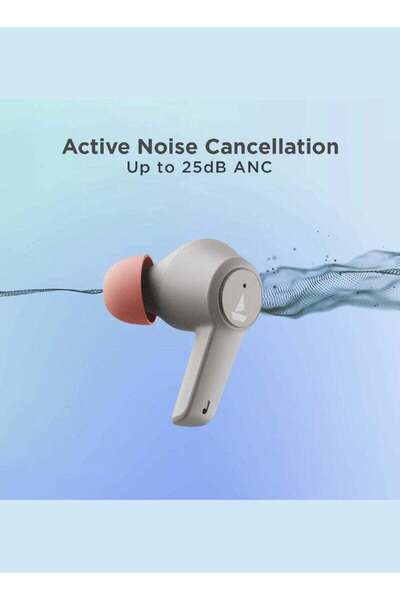 BOAT Airdopes 411 ANC With upto 17.5 Hours Playback And ASAP Charge Bluetooth Headset Grey