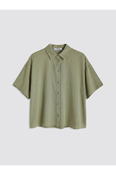 LC Waikiki Esvab • Modern & Distinctive Loose Fit Linen Blend Women's Shirt