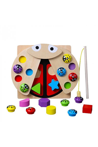 Toyska Joc lemn Montessori 2 in 1 pescuit magnetic si sortare forme Gargarita...