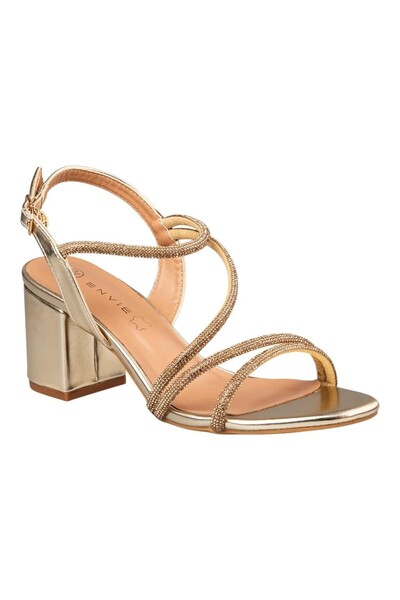 Envie Shoes Γυναικεία Πέδιλα E37-23179-59 Χρυσό