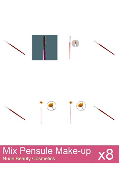 Makeup Set Mix 8 products Makeup Brushes: Cat's Tongue Gel Brush - No.2, Cat'...