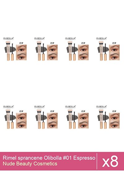 Makeup Set 8x Rimel sprancene Olibolla #01 Espresso