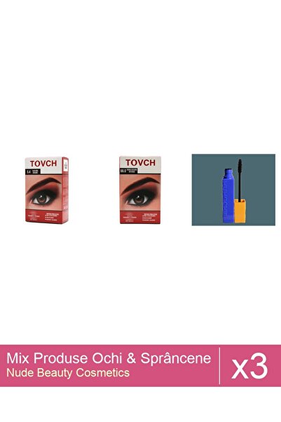 Makeup Set Mix 3 produse Rimel Sprancene: Rimel Ushas , Negru, Vopsea sprance...