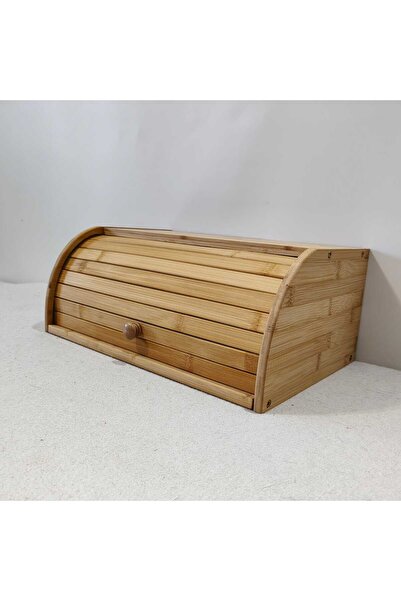 Unbranded/Generic Bamboo bread storage box, 27cm x 40cm x 17cm
