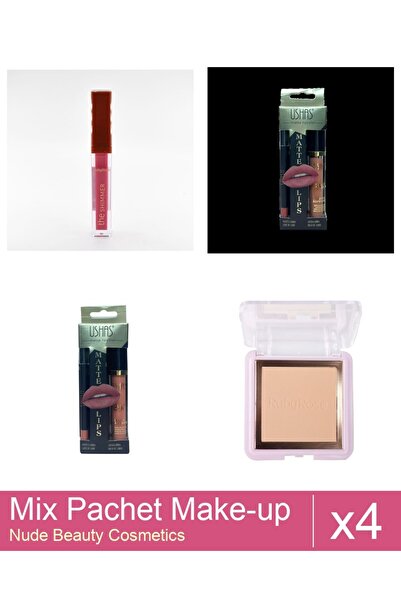 Makeup Set Mix 4 products Makeup Palettes: Ushas Lipstick + Pencil. No. 17, U...