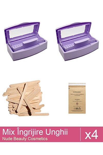 Makeup Set Mix 4 produse Ingrijire Unghii: Pungi sterilizare instrumentar Fac...
