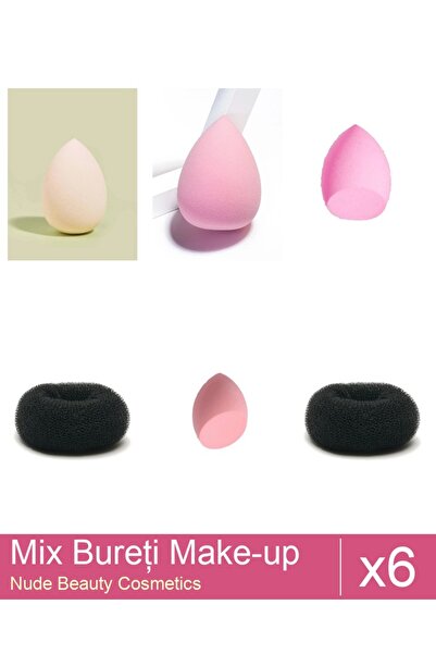 Makeup Set Mix 6 products Sponges: Extra-soft sponge for make-up, nude, Extra...
