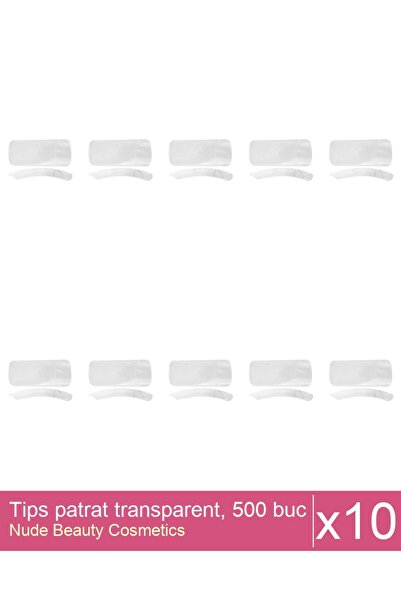 Makeup Set 10x Tips patrat transparent, 500 buc