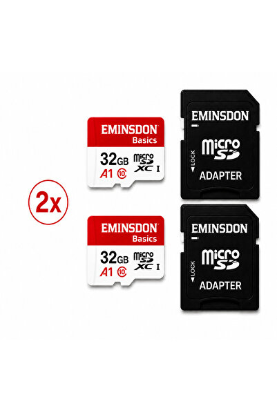 EMiNSDON 32GB 2XADET Hafıza Kartı Mini Kamera Ev Araç Güvelik Kamerası Uyumlu...
