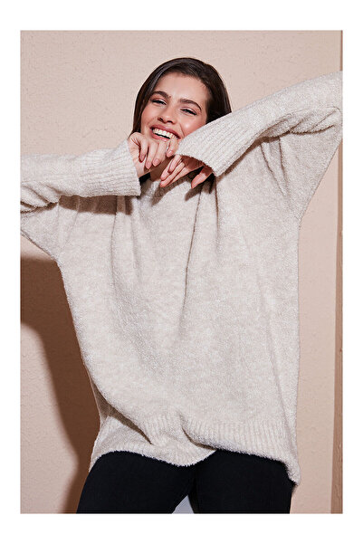 LC Waikiki Nevavm Regular Fit High Collar Soft Textured Knitwear Sweater with...