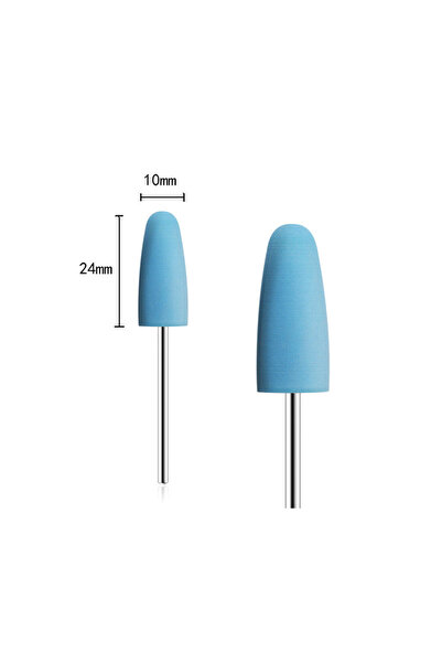Choice38 06-171 رأس حفر أظافر سيليكون أزرق قطعة واحدة 3/32 بوصة، رأس حفر دوار...