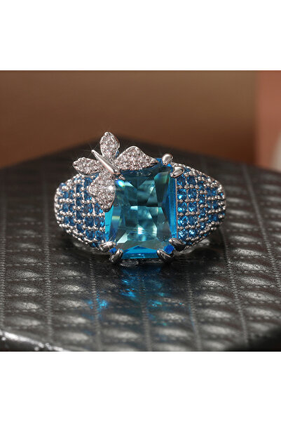 Choice4 10 Silver Plated B038 Gorgeous Elegant Ocean Blue Synthetic Zirconia ...