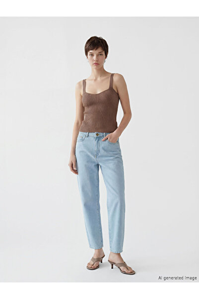 LC Waikiki Ozmarka New Season High Waist Mom Fit Women's Jean Trousers
