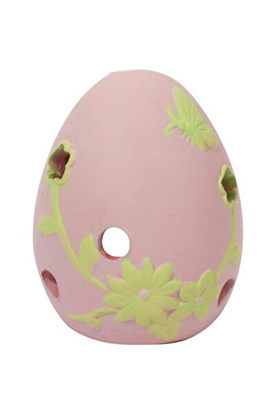 Goliat Candle holder, Goliat, ceramic, egg shape, 12cm, pink/green
