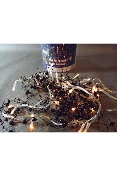 Goliat Ghirlandă LED cu Perle Negre, 2m, Goliat, Iluminare Albă, 24V