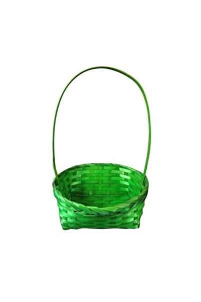 Goliat Decorative Basket, bamboo, green, 22 x 19 x 35 cm