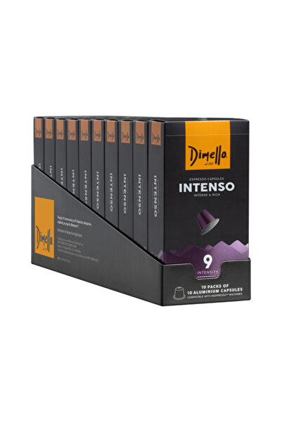 DİMELLO Κιβώτιο Κάψουλες Intenso συμβατές με Μηχανή Nespresso - 100τεμ.