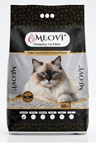 meovi Aktif Karbonlu İnce Taneli Kedi Kumu 10 Lt.