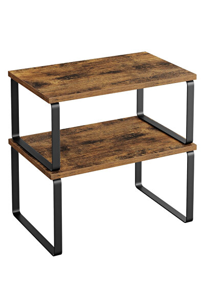 SONGMICS Set organizator de condimente extensibil cu 2 rafturi, 30x20x16 cm, ...