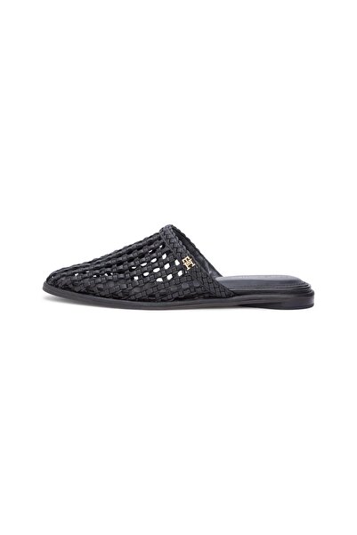 Tommy Hilfiger HILFIGER LEATHER MIX FLAT MULE