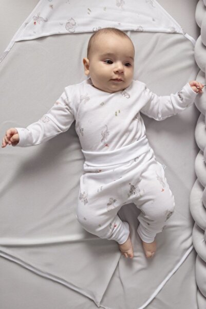 Roosac Baby Natural Modal Cotton Newborn Cuffed Bottoms L Dragons