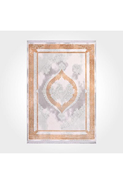 halinet Halı.Net Gray Classic Washable Non-Slip Living Room Carpet Cr-Galaxy-...
