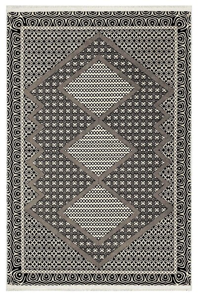 halinet Halı.Net Anthracite Modern Washable Non-Slip Living Room Carpet Mvh-I...