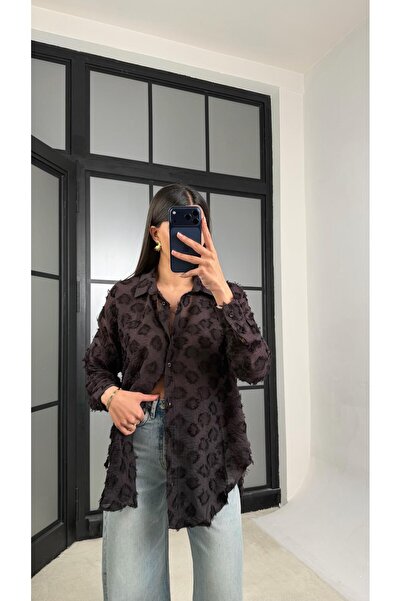 GAUS CO Bitter Brown Tasseled Shirt Gaus-01231