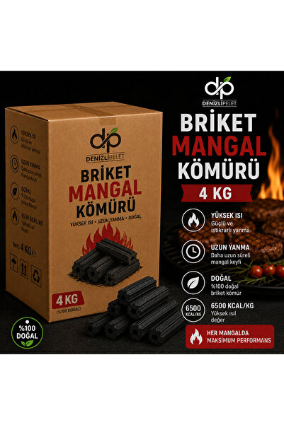 Denizli Pelet Briket Mangal Kömürü 4 KG