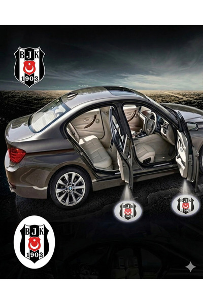 ErciyasOTO Bjk Uyumlu Araba Kapı Altı Led Hayalet Logo Pilli Yapıştırmalı 2 Adet