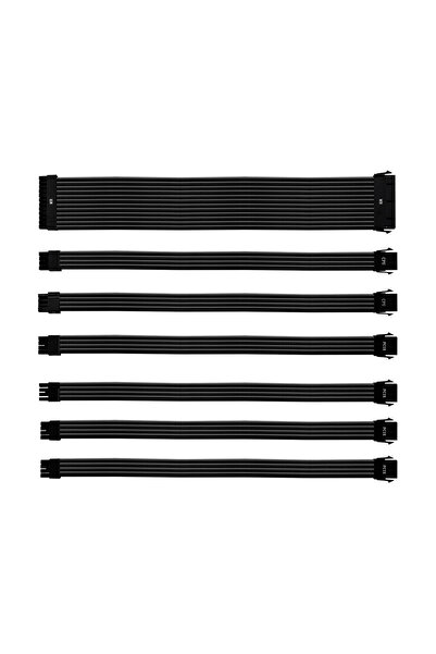 Cooler Master PVC PSU Extension Cable Kit 30 cm Length - Black