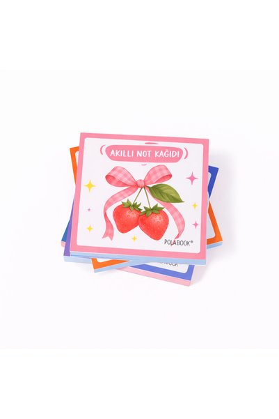 POLABOOK Fruity 4-Piece Mini Smart Note Paper Set 100 Sheets – Non-Adhesive Post-It