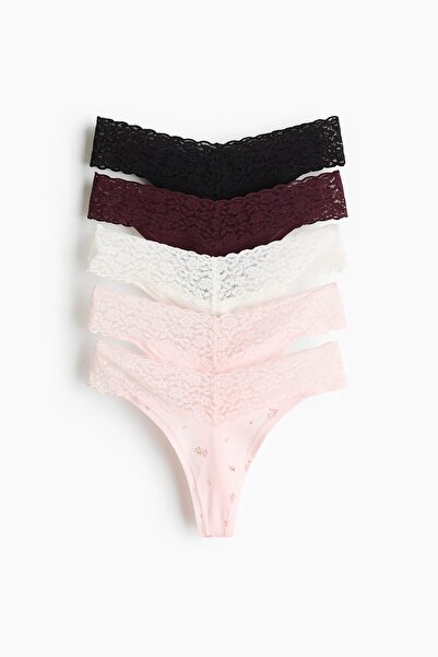 H&M 5’li Dantel Thong Külot