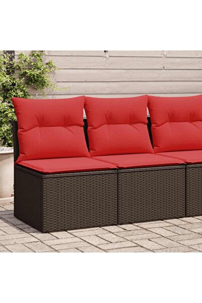 vidaxl Set canapele de gradina, 2 piese, cu perne, maro poliratan maro