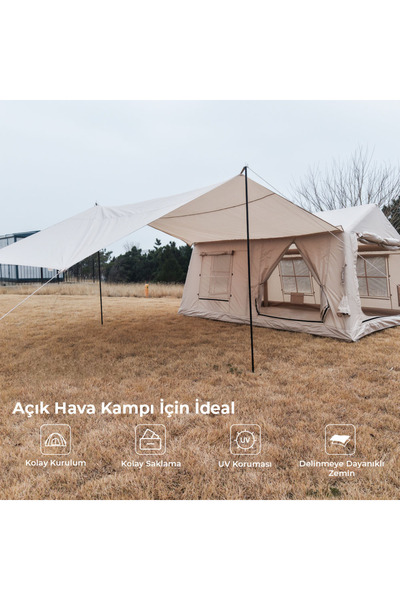 habl 12 Kişilik 12X 12 m² – Tenteli Gölgelikli, 4 Mevsim, Su Geçirmez 420D Ox...
