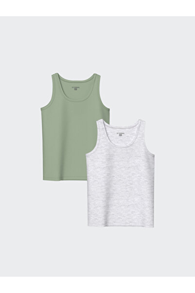 LC Waikiki Men's U-Neck Cotton Undershirt 2-Pack