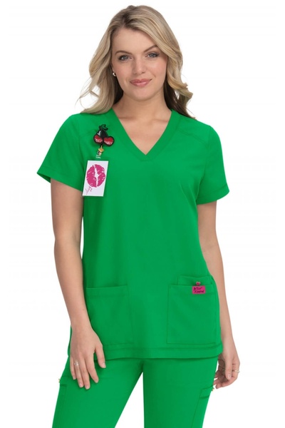 KOI Halat medical de damă Happiness Betsey Johnson Freesia, Verde norocos (B101)
