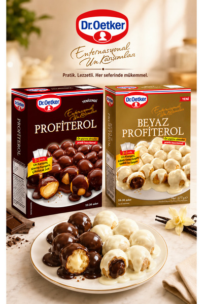 Dr. Oetker Profiterol 305 g+Beyaz Profiterol 277 g 2’Li Set