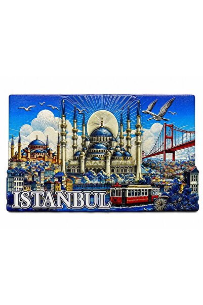 eco port Istanbul Themed Silicone Refrigerator Ornament Magnet Alk5379