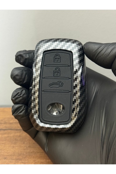 Luxe Aksesuarr Carbon Fiber Key Protection Cover Case for Toyota Hilux C-Hr L...