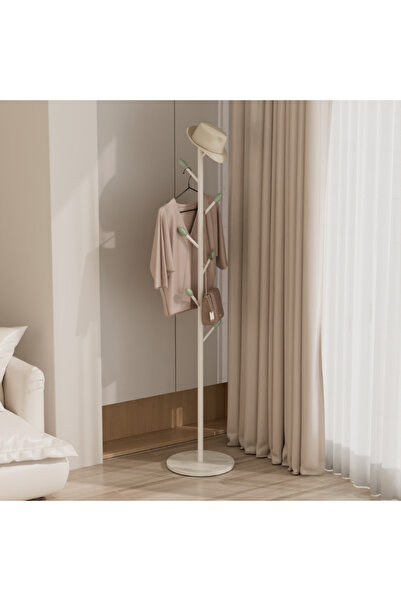 Viyogo Metal tree-shaped clothes hanger, 7 hangers, 170 x 29 cm, white
