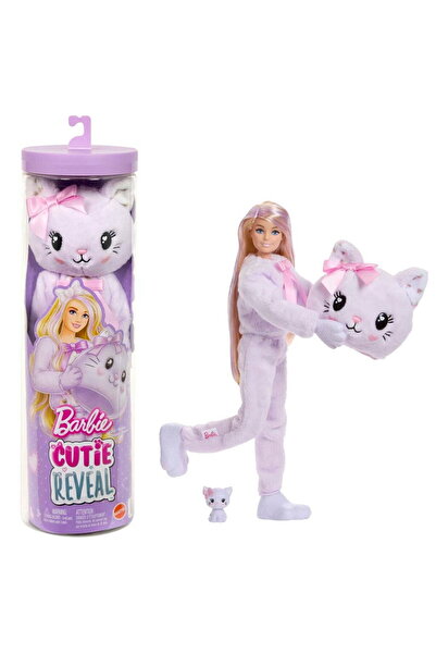 Barbie Cutie Reveal Fundițe Dulci Pisicuță Mov (JJP64)