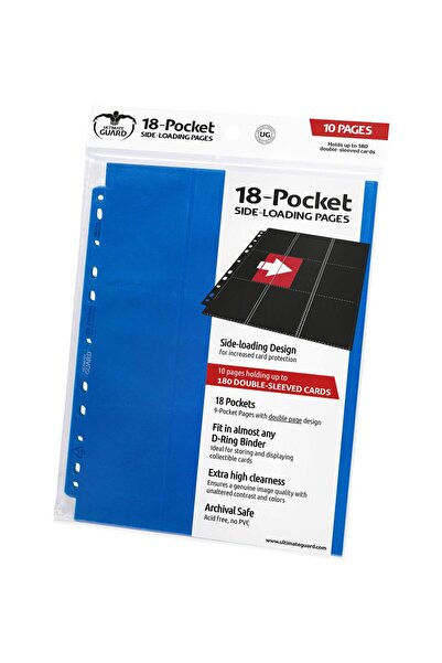 Ultimate Guard 18-Pocket Pages Side-Loading Blue (10)