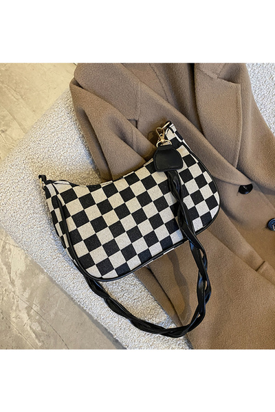 sharpdo Underarm Bag Plaid Hand-held One-shoulder Cross-body Bag
