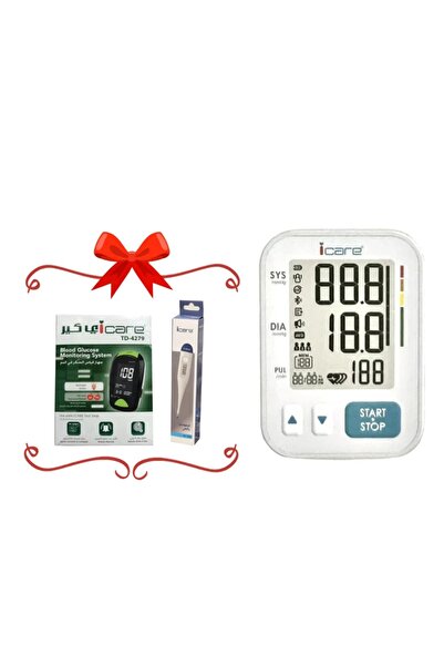 İCARE جهاز قياس السكر في الدم (iCare TD-4279) + جهاز قياس ضغط الدم الرقمي (Di...