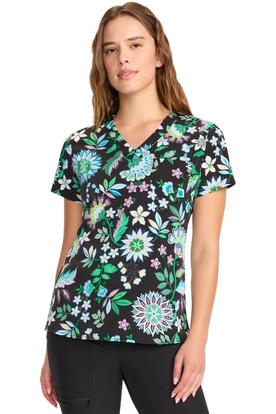 Med Couture MC632 Women's Medical Scrub Jacket - Bohemian Bloom Print